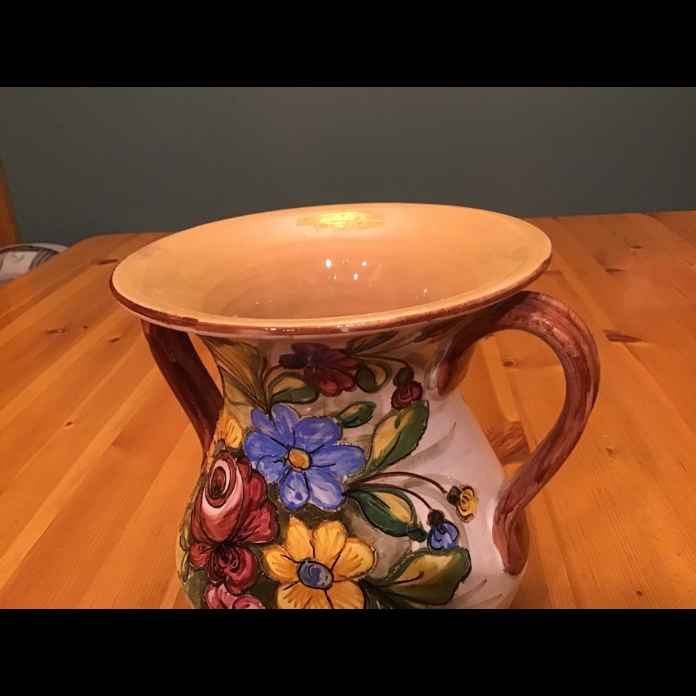 VINTAGE ITALIAN CASTELLI HAND PAINTED URN/VASE SGRAFITTO MAJOLICA - Picture 10 of 10